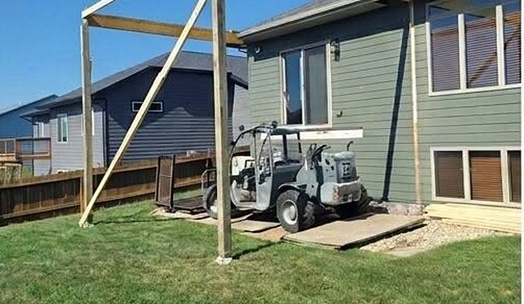 Step 01 of our covered deck build: framing
